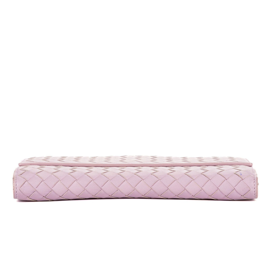 Bottega Veneta Bifold Wallet Lilac Intrecciato Leather — view 6