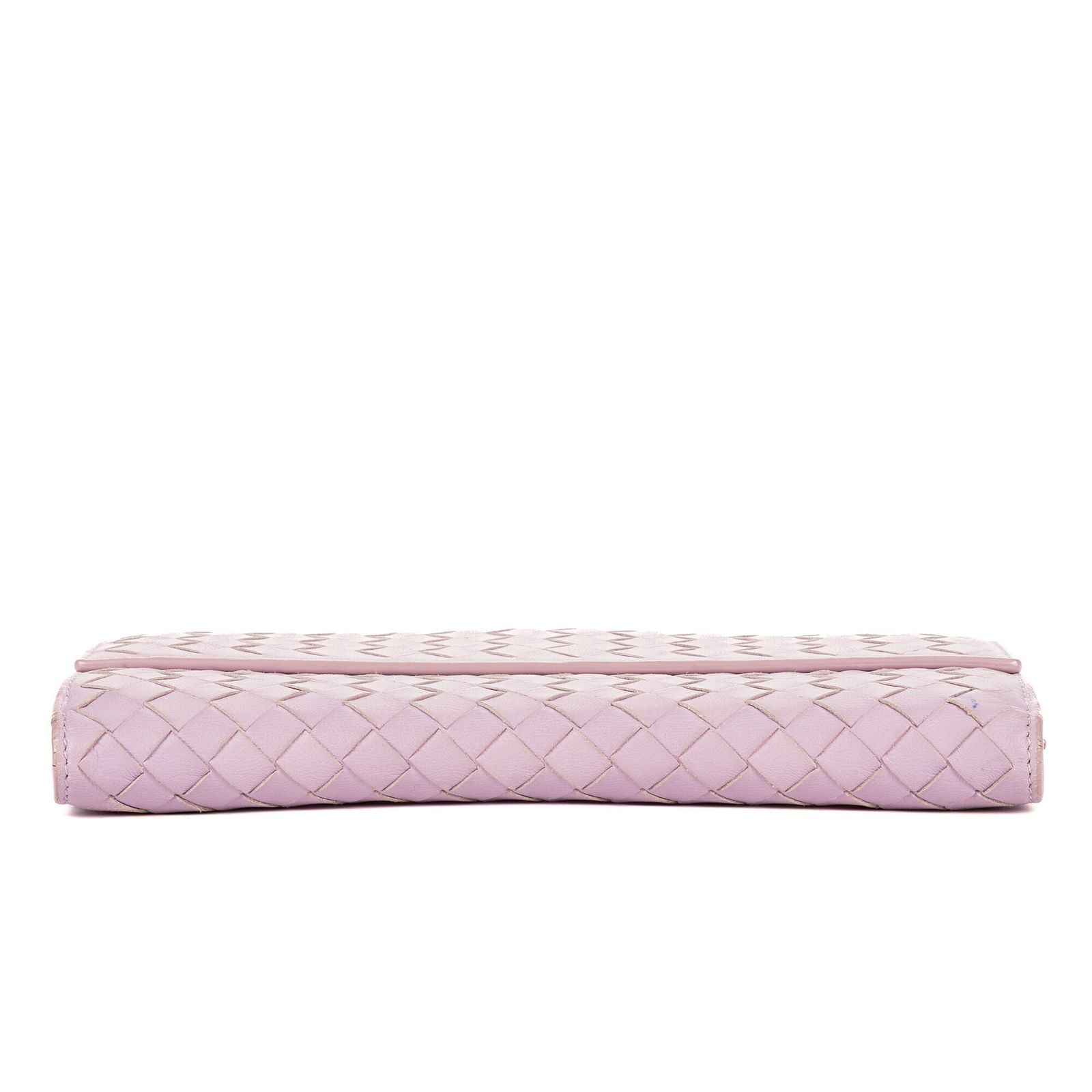 Bottega Veneta Bifold Wallet Lilac Intrecciato Leather — view 6