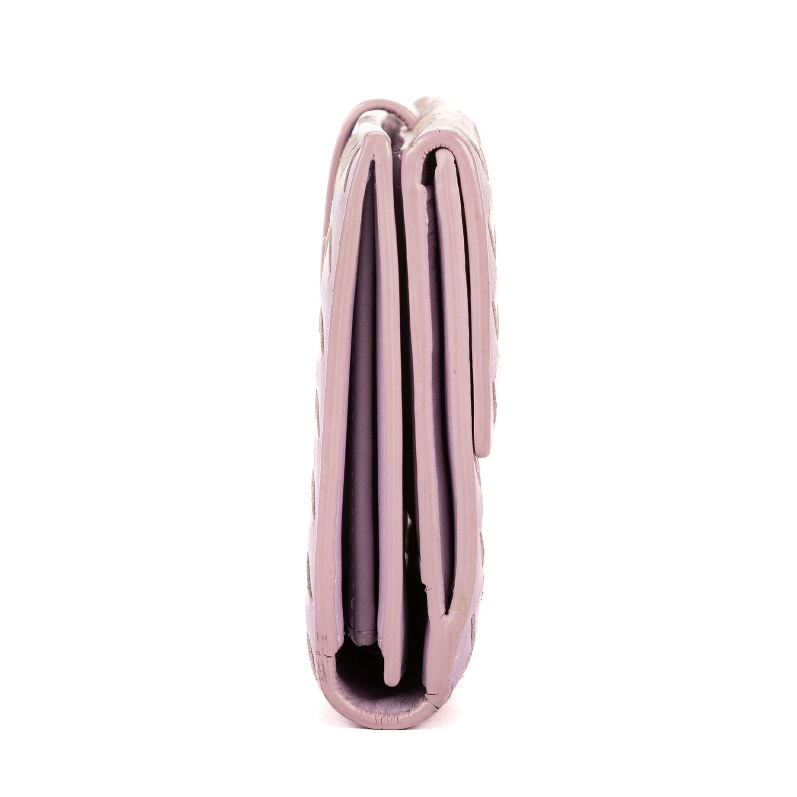 Bottega Veneta Bifold Wallet Lilac Intrecciato Leather — view 4