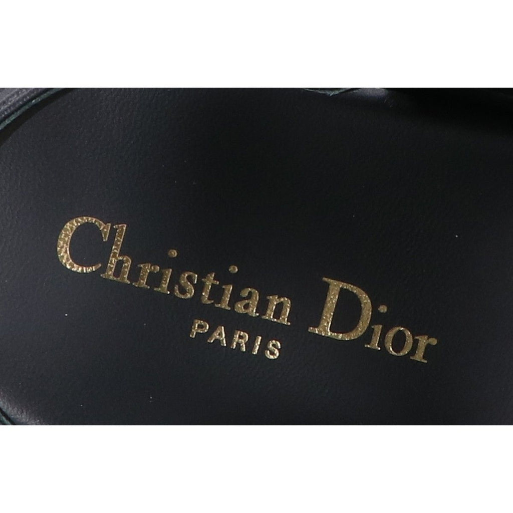 Dior Act Lambskin Metal Logo Back Strap Flat Sandals — view 7