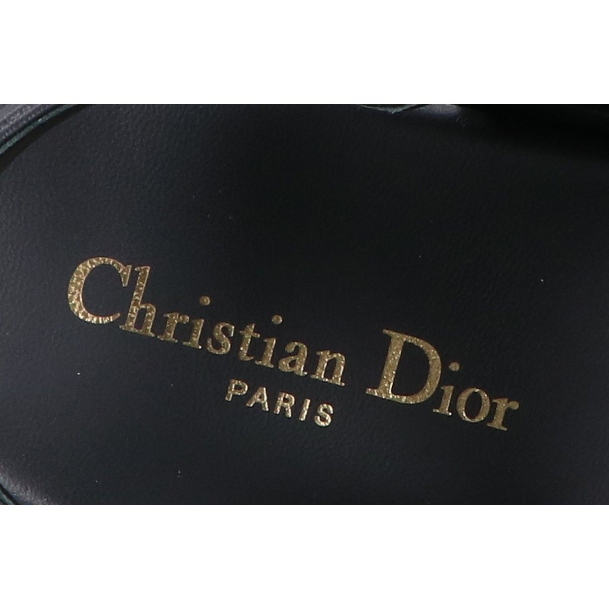 Dior Act Lambskin Metal Logo Back Strap Flat Sandals — view 7