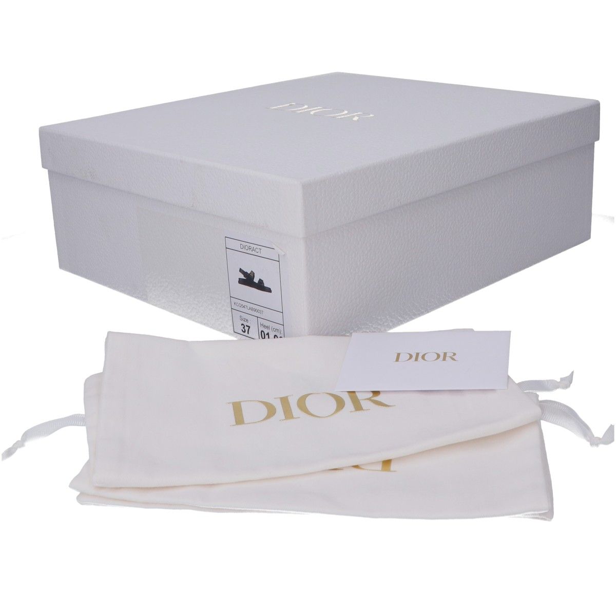 Dior Act Lambskin Metal Logo Back Strap Flat Sandals — view 9