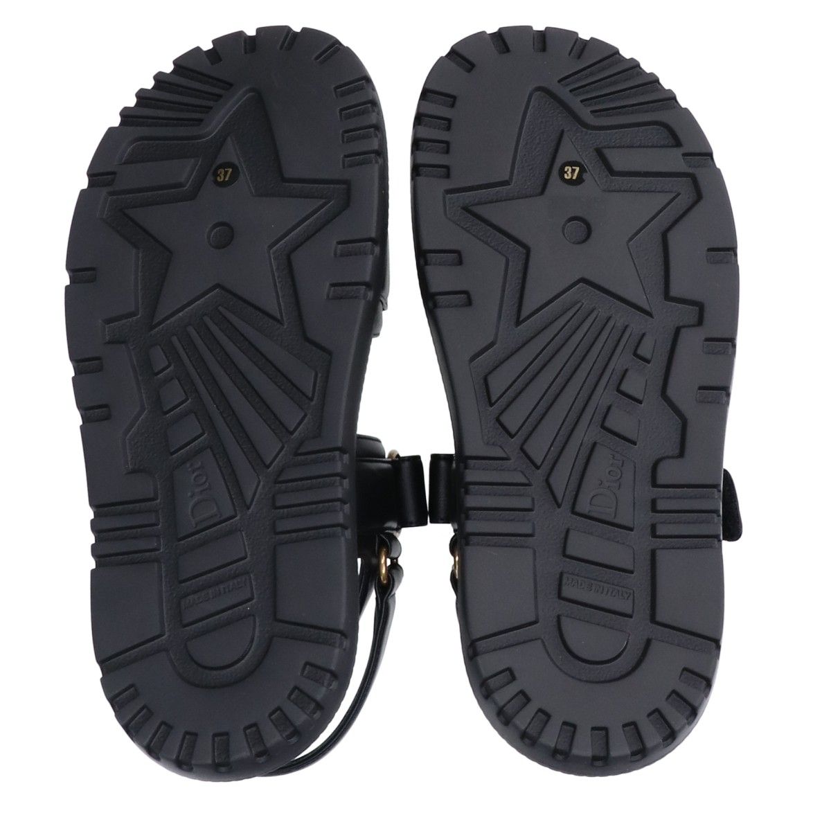 Dior Act Lambskin Metal Logo Back Strap Flat Sandals — view 6