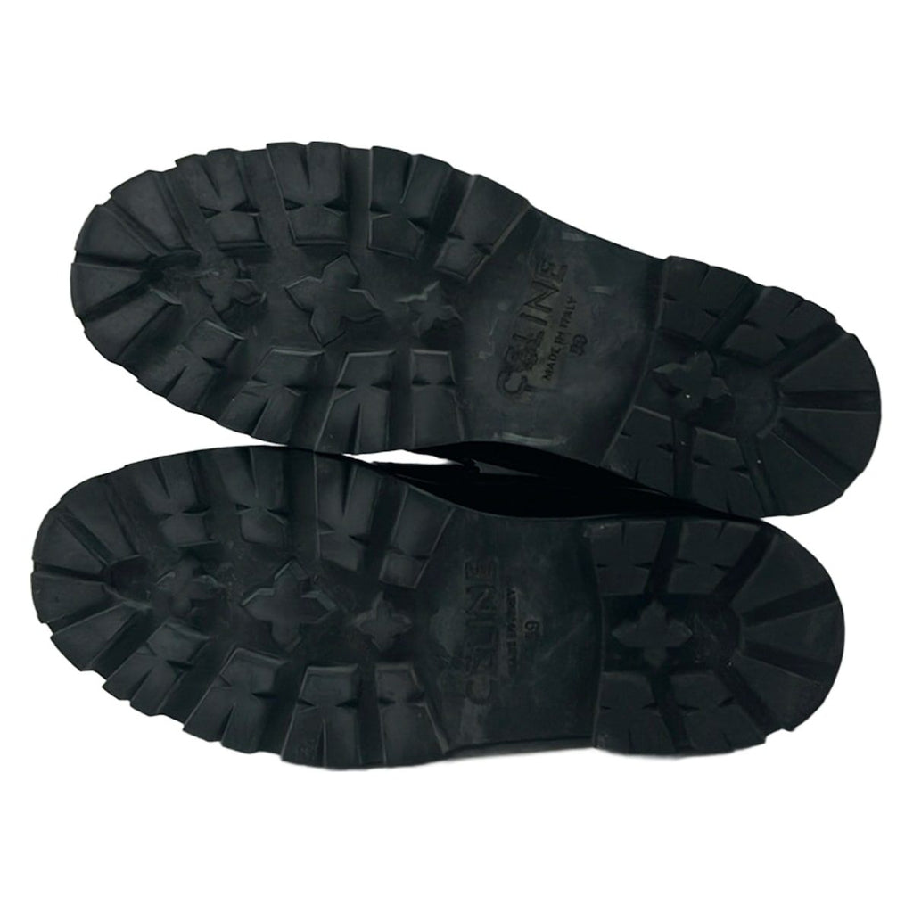 Celine Loafers 39 Navy Triomphe Chain Leather — view 4