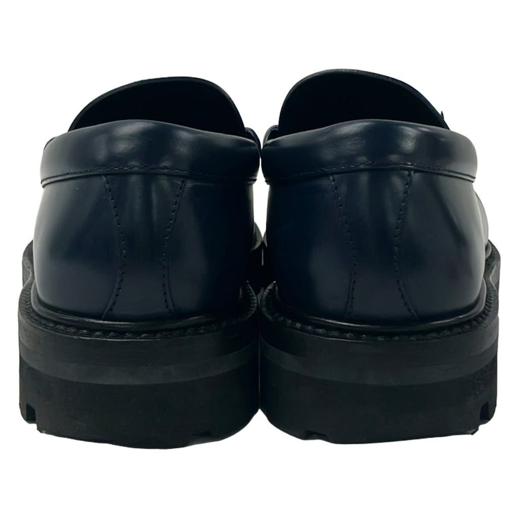 Celine Loafers 39 Navy Triomphe Chain Leather — view 3