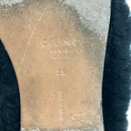 Celine Flat Shoes 35 Black Shearling — view 6