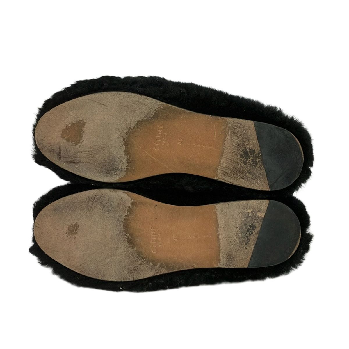 Celine Flat Shoes 35 Black Shearling — view 4