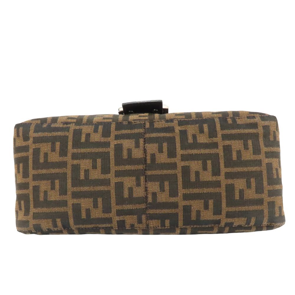 Fendi Shoulder Bag Mamma Bucket Canvas Leather Brown Black Zucca Everyday — view 4