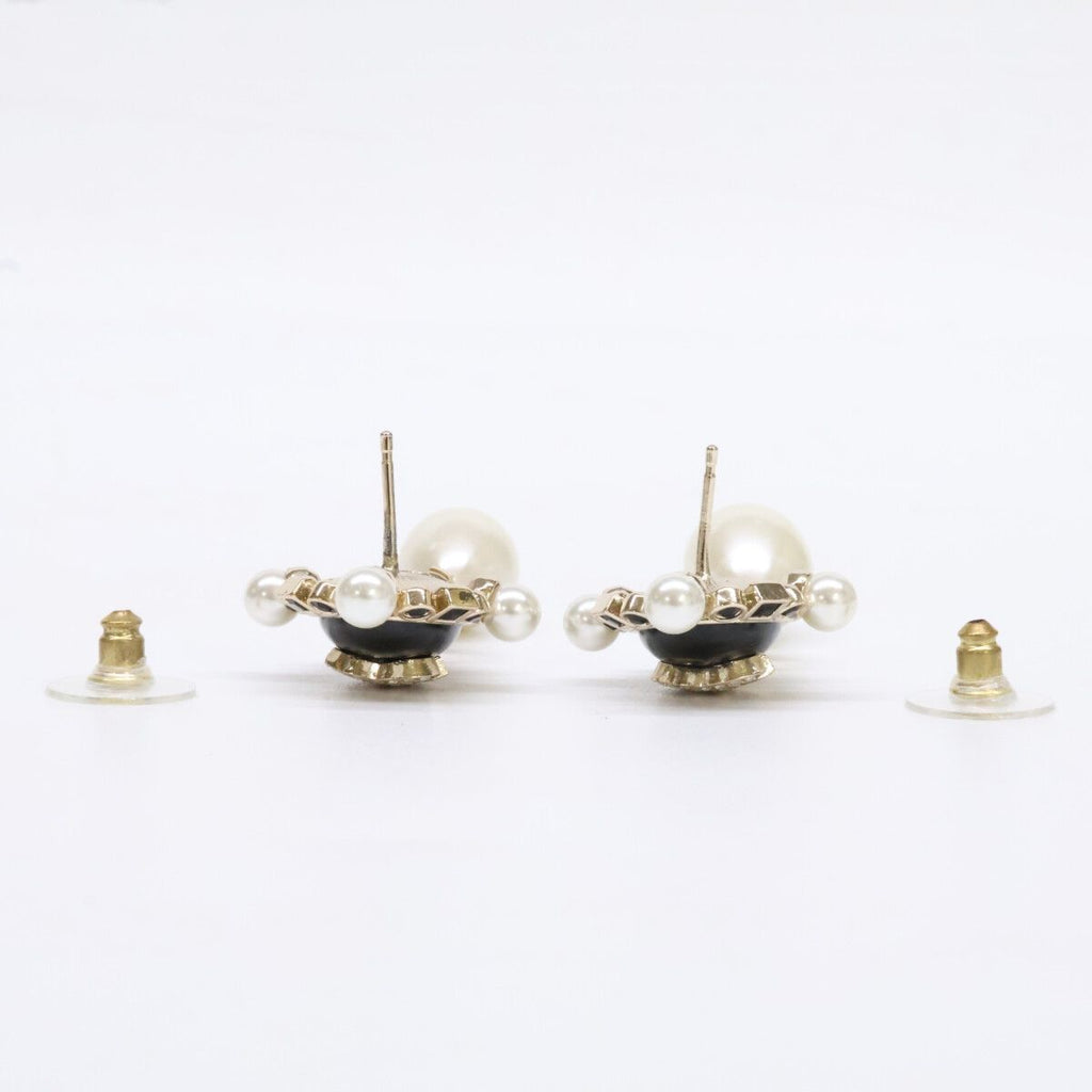Chanel Imitation Pearl Visual CC Logo Drop Earring — view 7
