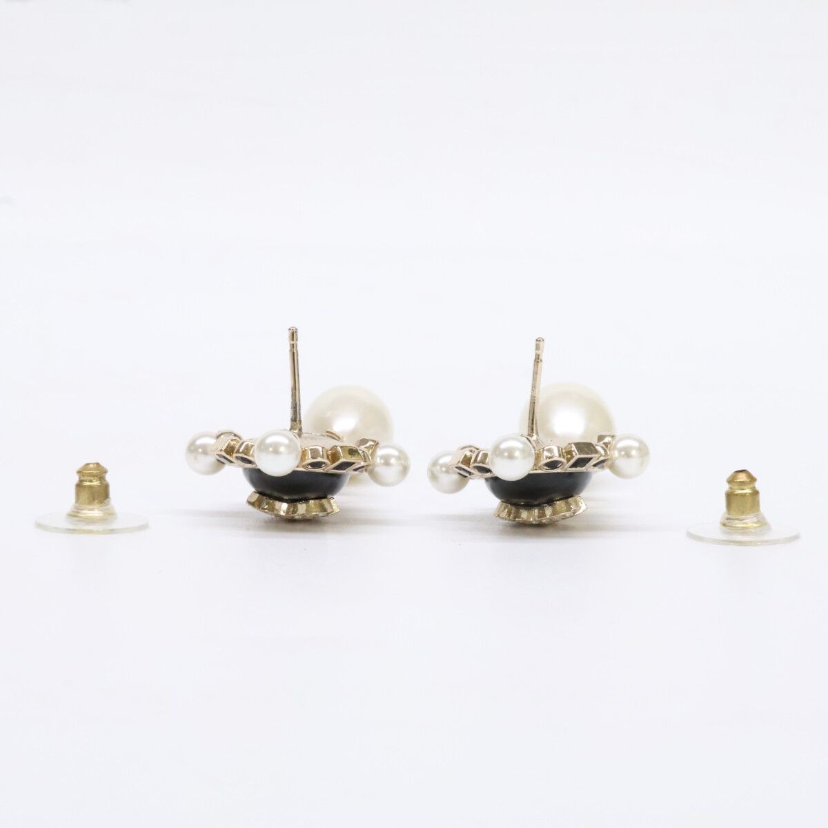 Chanel Imitation Pearl Visual CC Logo Drop Earring — view 7