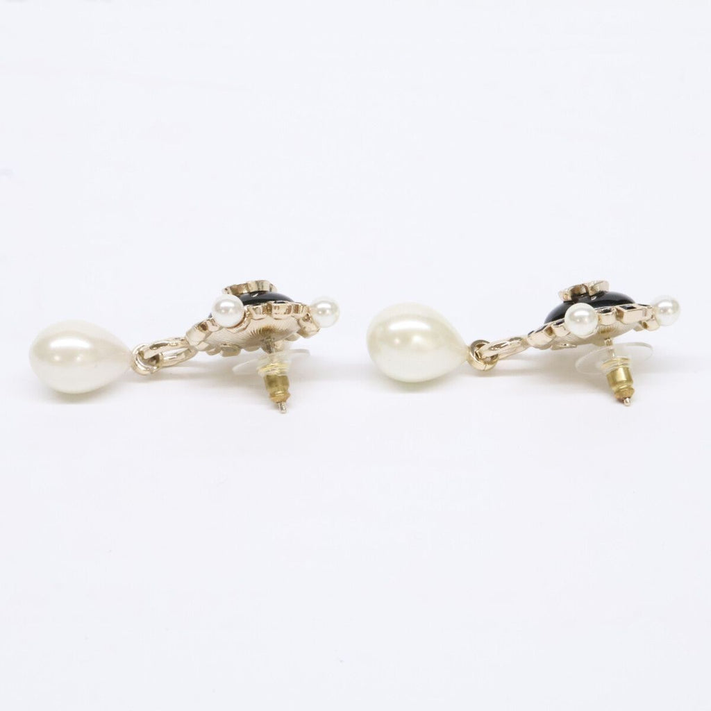 Chanel Imitation Pearl Visual CC Logo Drop Earring — view 2