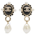 Chanel Imitation Pearl Visual CC Logo Drop Earring