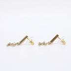 Chanel CC Logo Rhinestone Bar Drop Earring — view 2