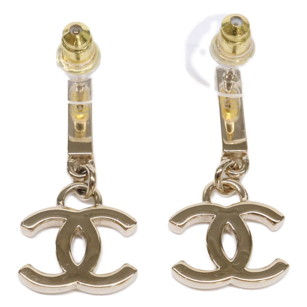 Chanel CC Logo Rhinestone Bar Drop Earring — view 6