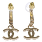 Chanel CC Logo Rhinestone Bar Drop Earring — view 6