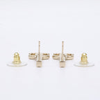 Chanel CC Logo Rhinestone Bar Drop Earring — view 7