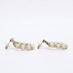 Chanel CC Logo Imitation Pearl Rhinestone Earring — view 4