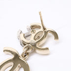 Chanel Triple CC Logo Rhinestone Imitation Pearl Earring — view 8