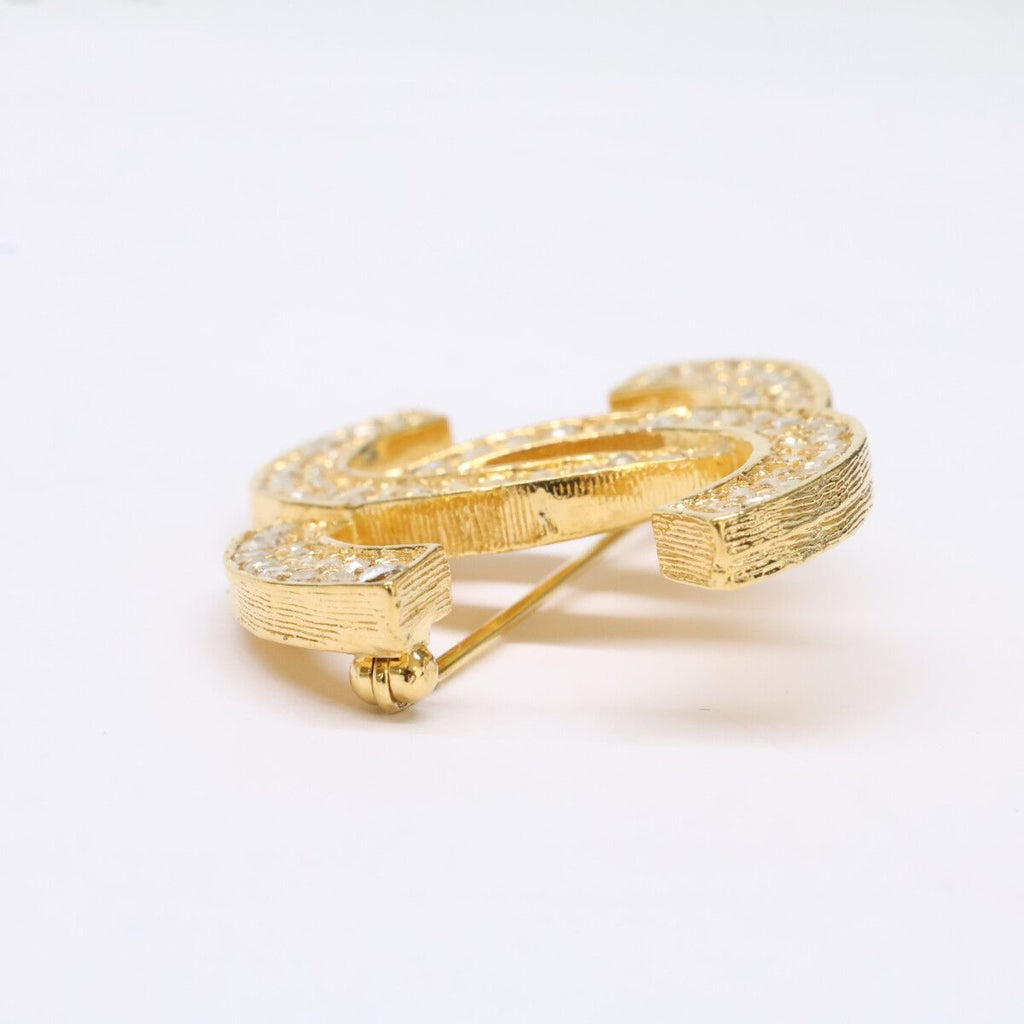 Chanel Vintage CC Logo Rhinestone Brooch — view 2