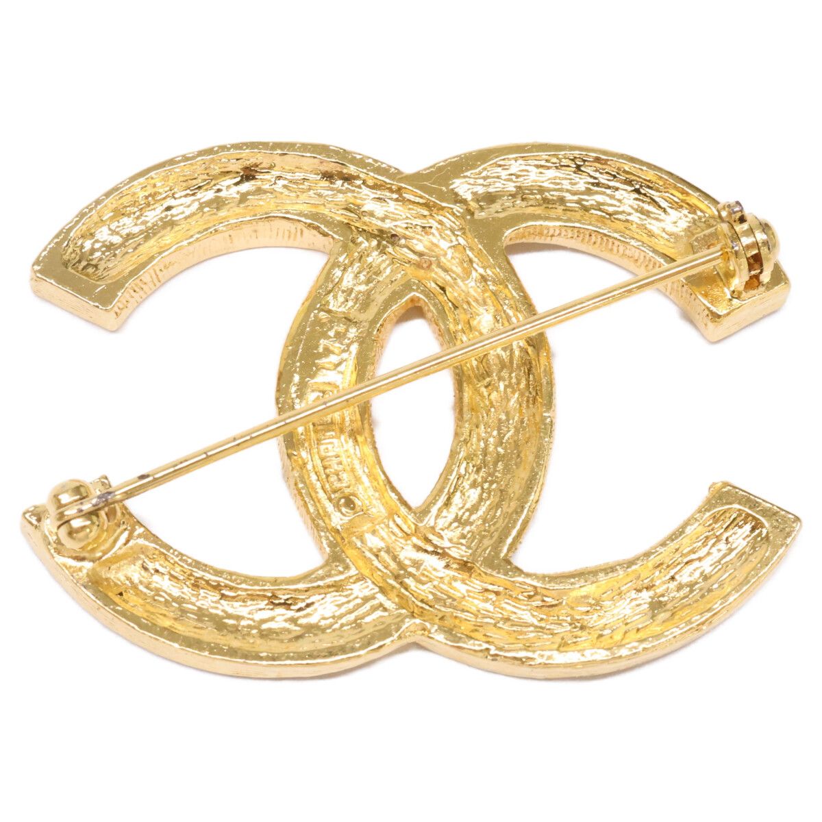 Chanel Vintage CC Logo Rhinestone Brooch — view 6