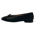 Chanel Flat Shoes 35.5 C Black Ribbon CC Logo Leather Lambskin