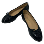 Chanel Flat Shoes 35.5 C Black Ribbon CC Logo Leather Lambskin — view 2