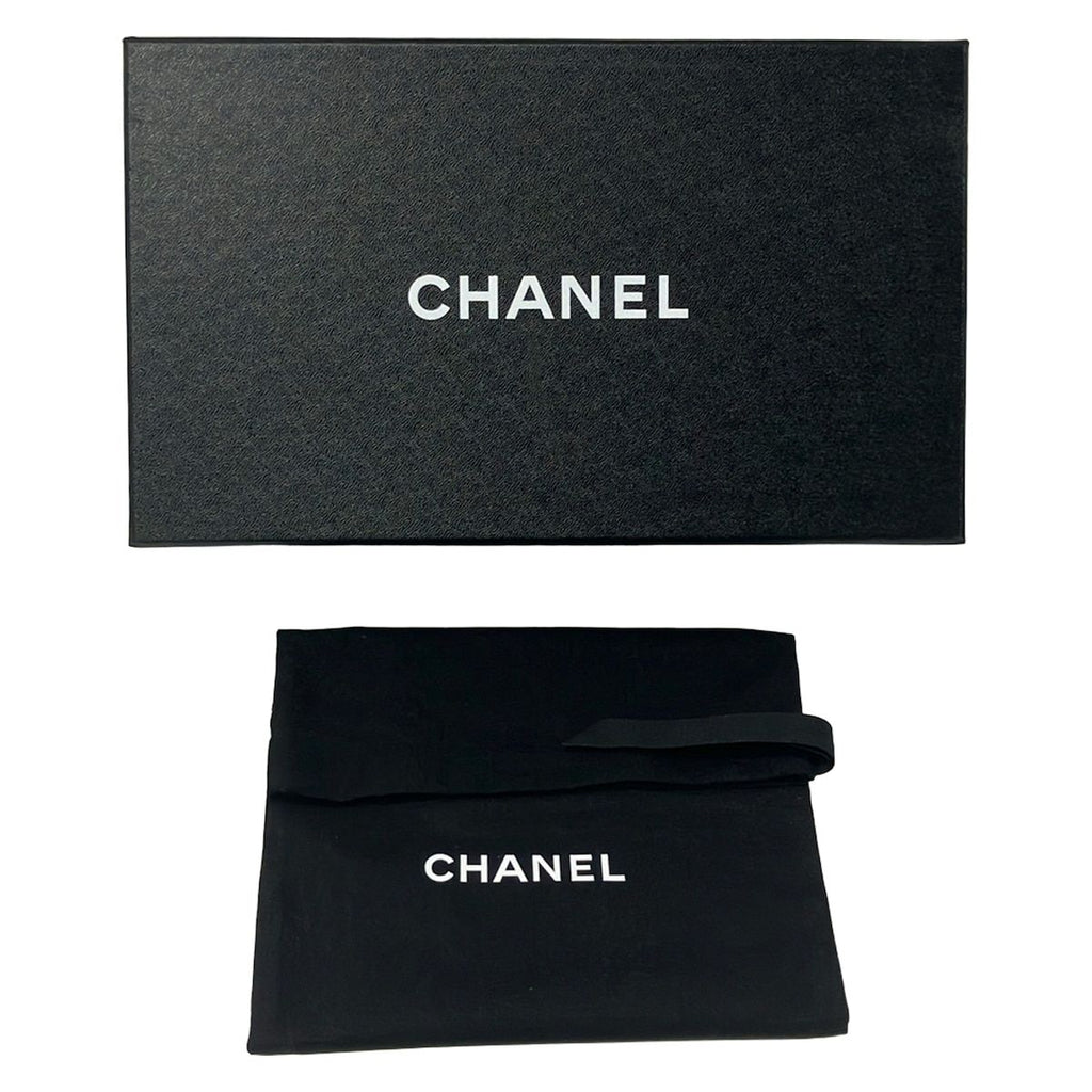 Chanel Flat Shoes 35.5 C Black Ribbon CC Logo Leather Lambskin — view 7