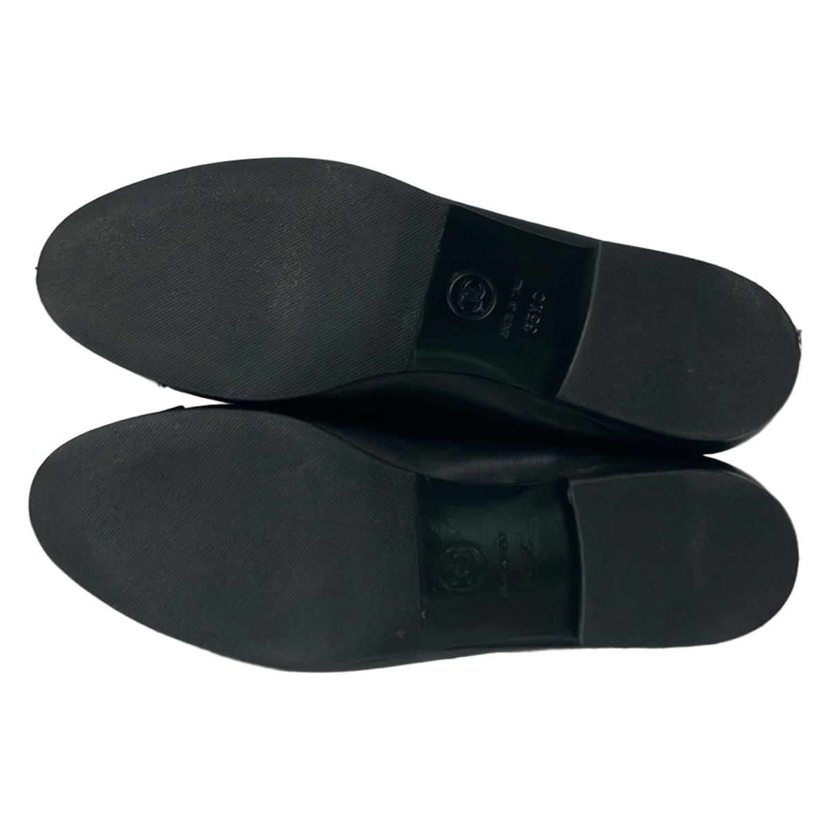 Chanel Flat Shoes 35.5 C Black Ribbon CC Logo Leather Lambskin — view 4
