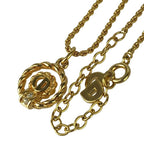 Dior Necklace CD Logo Gold Metal Rhinestone — view 5
