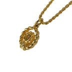 Dior Necklace CD Logo Gold Metal Rhinestone — view 2