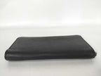 Louis Vuitton Wallet LV Aerogram Zippy Horizontal Black Calf Leather Zip Around — view 4