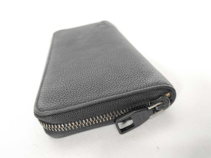 Louis Vuitton Wallet LV Aerogram Zippy Horizontal Black Calf Leather Zip Around — view 6