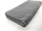 Louis Vuitton Wallet LV Aerogram Zippy Horizontal Black Calf Leather Zip Around — view 3