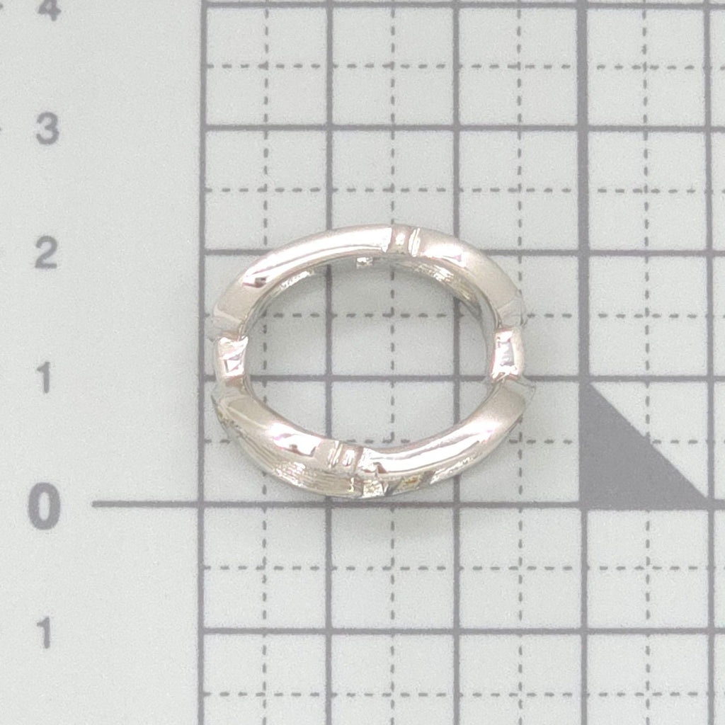 Dior CD Signature Scarf Ring Rhinestone Silver — view 5