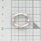 Dior CD Signature Scarf Ring Rhinestone Silver — view 5