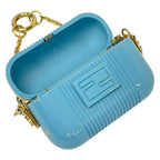 Fendi Case Light Blue Gold Airpods Chaos Collaboration Shoulder — view 3