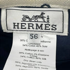 Hermes Hat 56 White Black Beret Saint Honore Chaine D'ancre Pattern Cotton — view 5