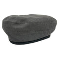 Hermes Hat 57 Gray Dark Beret Saint Honore Series Leather