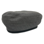 Hermes Hat 57 Gray Dark Beret Saint Honore Series Leather