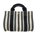 Hermes Cannes PM Black Canvas Silver Tote