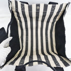 Hermes Cannes PM Black Canvas Silver Tote — view 5