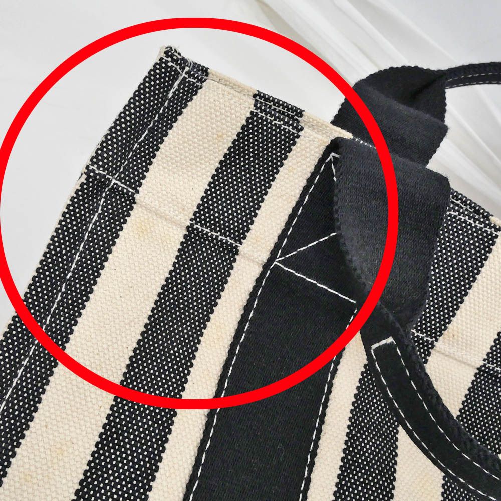 Hermes Cannes PM Black Canvas Silver Tote — view 7