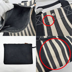 Hermes Cannes PM Black Canvas Silver Tote — view 6