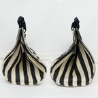 Hermes Cannes PM Black Canvas Silver Tote — view 3