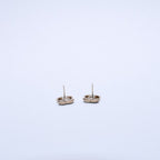 Chanel Earrings Slim CC Logo Marble Pattern Gold Black 10 One Side CC Chain 10c — view 6