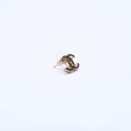 Chanel Earrings Slim CC Logo Marble Pattern Gold Black 10 One Side CC Chain 10c — view 3