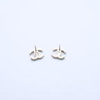 Chanel Earrings Slim CC Logo Marble Pattern Gold Black 10 One Side CC Chain 10c — view 5