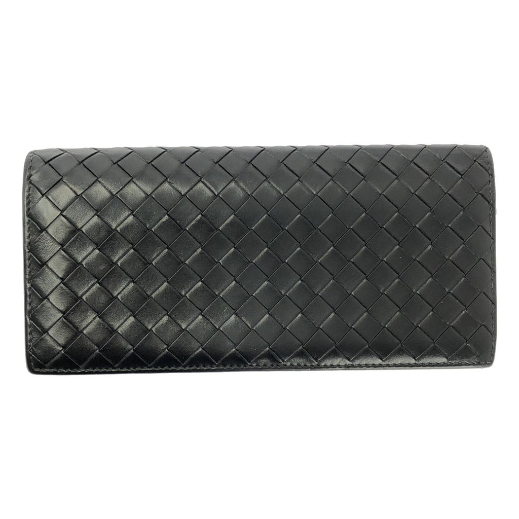 Bottega Veneta Leather Intrecciato Wallet Black