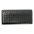 Bottega Veneta Leather Intrecciato Wallet Black