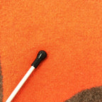 Hermes Cashmere Book le Camaille Fringed Shawl Brown Orange Scarf — view 6